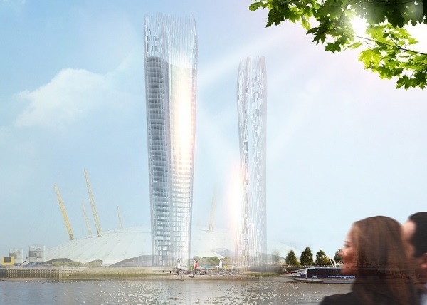 Concept van de 'No Shadow Tower'. Foto door NBBJ architecten